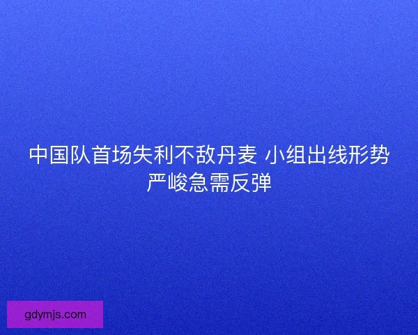 中国队首场失利不敌丹麦 小组出线形势严峻急需反弹