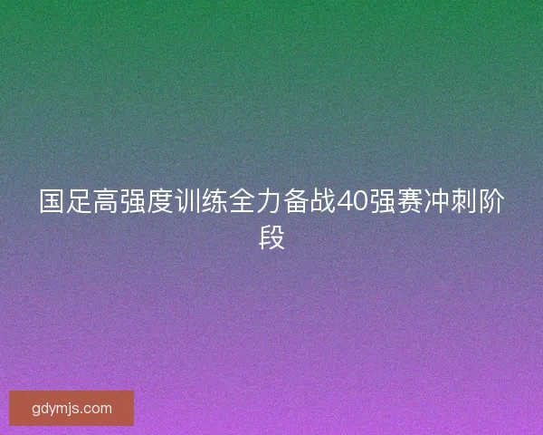 国足高强度训练全力备战40强赛冲刺阶段 国足高强度训练全力备战40强赛冲刺阶段